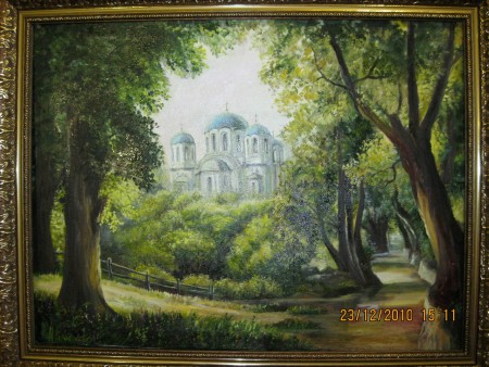 Церква Трьох Анастасій. м. Глухів 70х90 полотно, олія